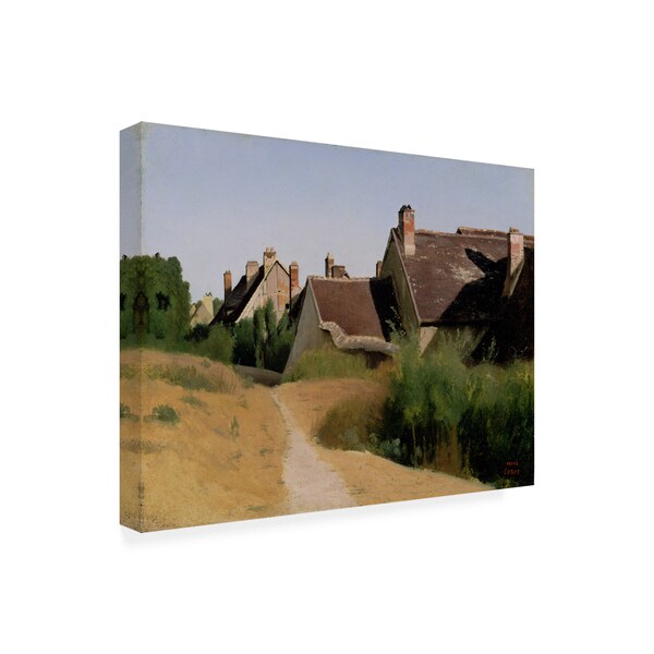 Corot 'Houses Near Orleans' Canvas Art,24x32